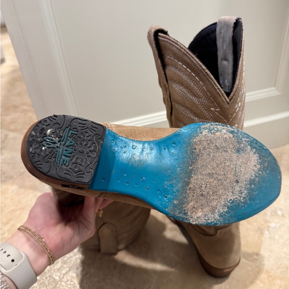 Lane tan suede COWGIRL boots - Picture 4 of 5